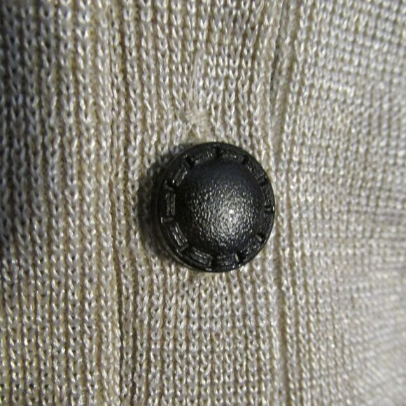 DRESSBARN WOMEN'S SIZE 24 W TOP TAN BLACK TUNIC JACKET SS MOCK LAYER STRIPE - Picture 6 of 9